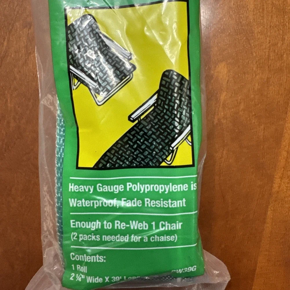 Frost King Lawn Furniture Re-Webbing PW39W Green Stripe 2.25